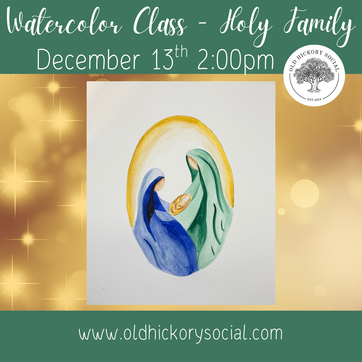 Watercolor Class - Holy Family 12/13/25 @ 2 pm