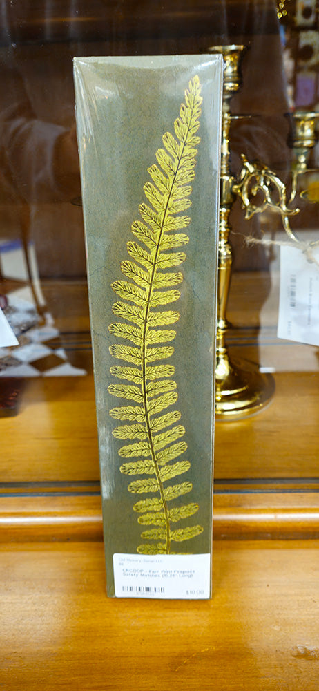 Fern Print Fireplace Safety Matches 10" long
