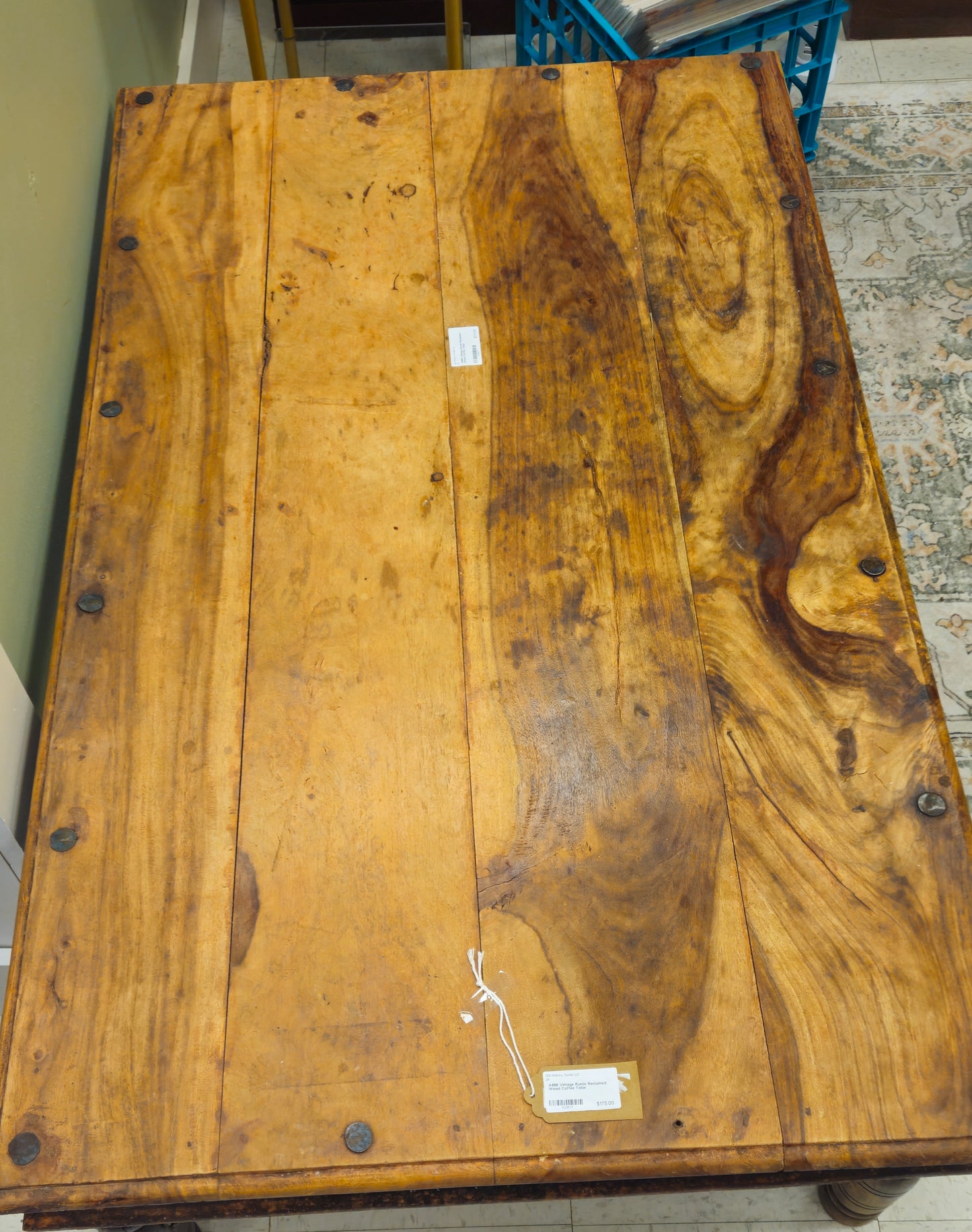Vintage Rustic Reclaimed Wood Coffee Table