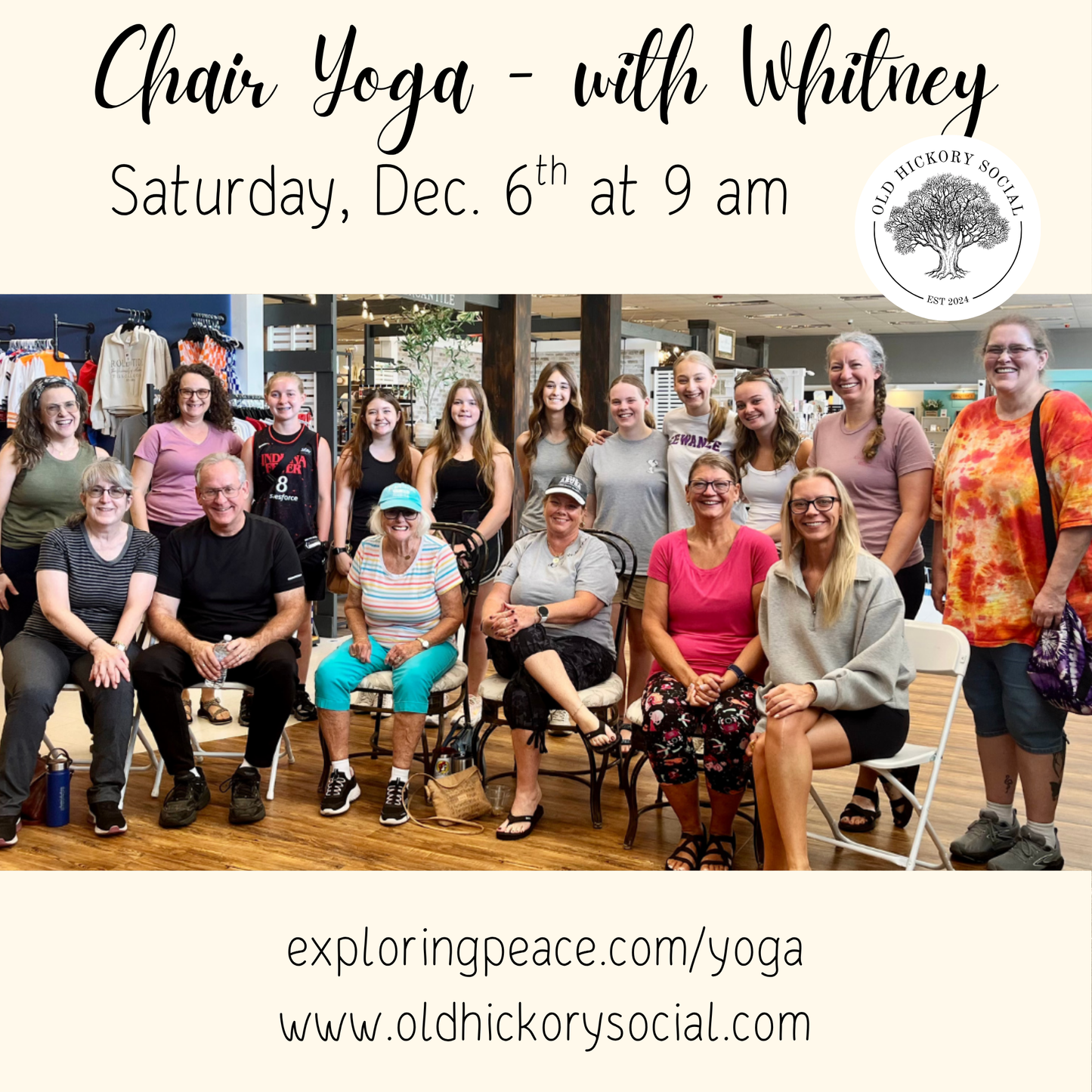 Chair Yoga - with Whitney 12/6/25 @ 9 am