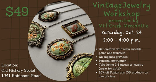 Vintage Jewelry workshop, October 24th, 2:00pm-4:00pm