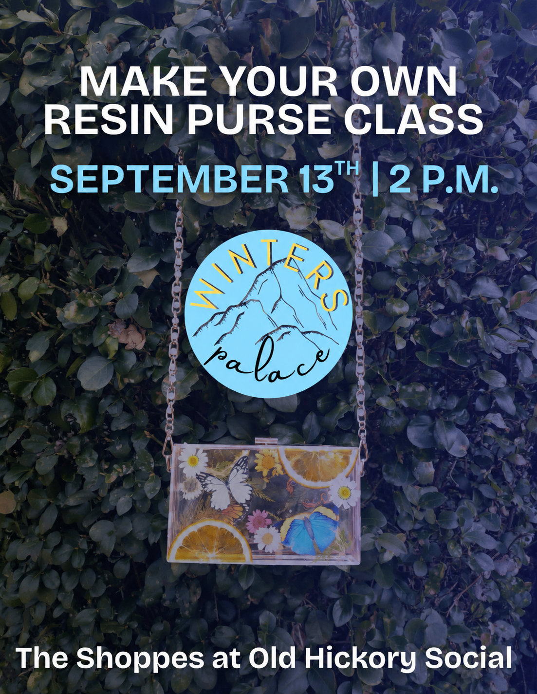Make your own resin purse- September 13th 2pm