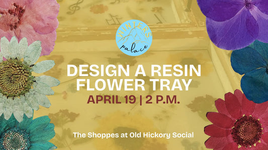 Epoxy Resin flower wood tray class- April 19th @2pm